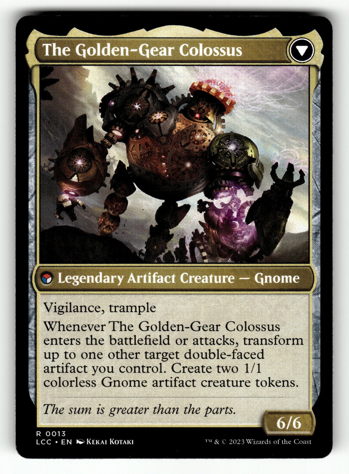 Tetzin, Gnome Champion β 13 LCC: Commander: The Lost Caverns of Ixalan R NM (Back)
