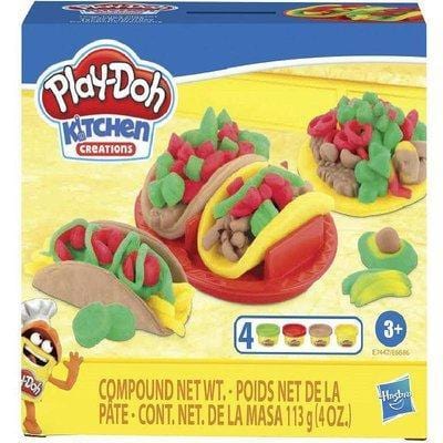Play-Doh Kitchen Creations Taco Time Play Food Set for Kids 3 Years and up with 4 Non-Toxic Colors