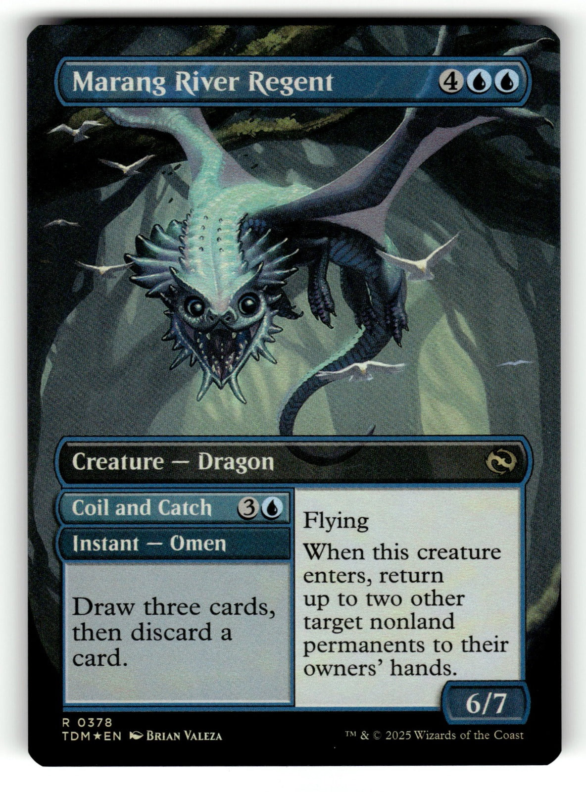 Marang River Regent (Borderless) β 378 TDM: Tarkir: Dragonstorm R Foil NM (Back)