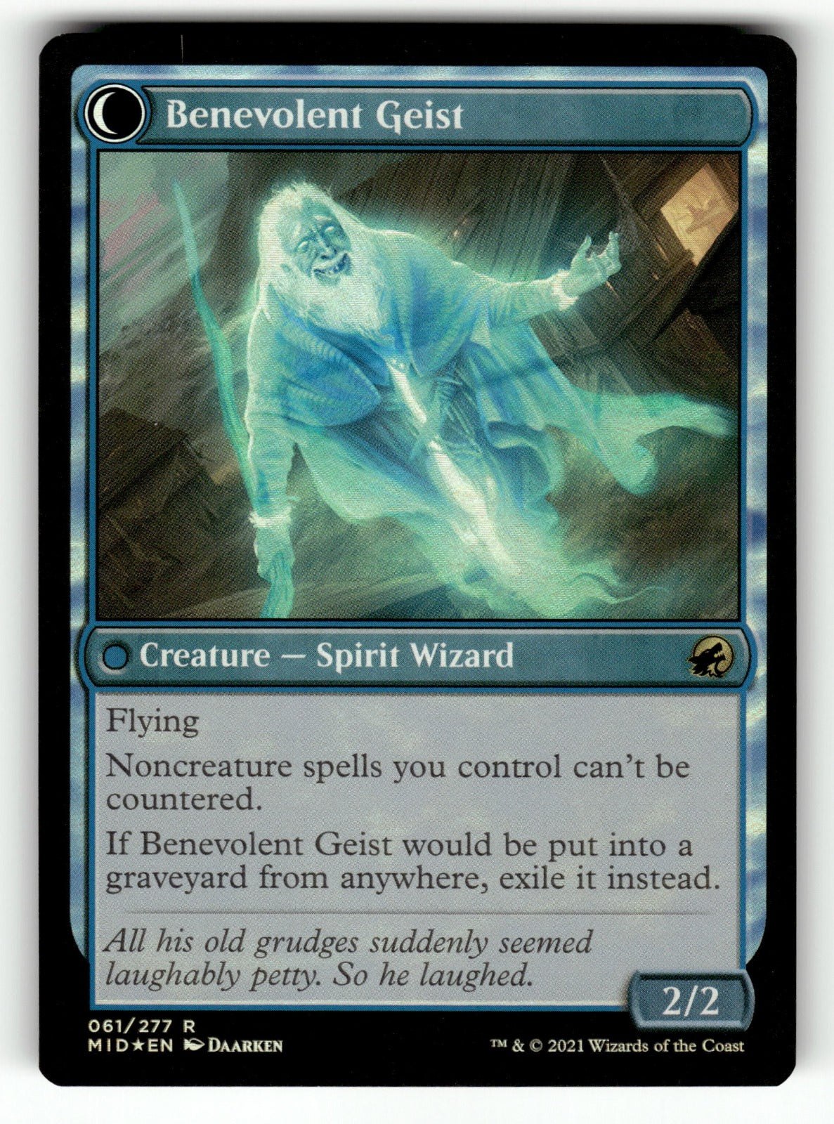 Malevolent Hermit β 61 MID: Innistrad: Midnight Hunt R Foil NM (Back)