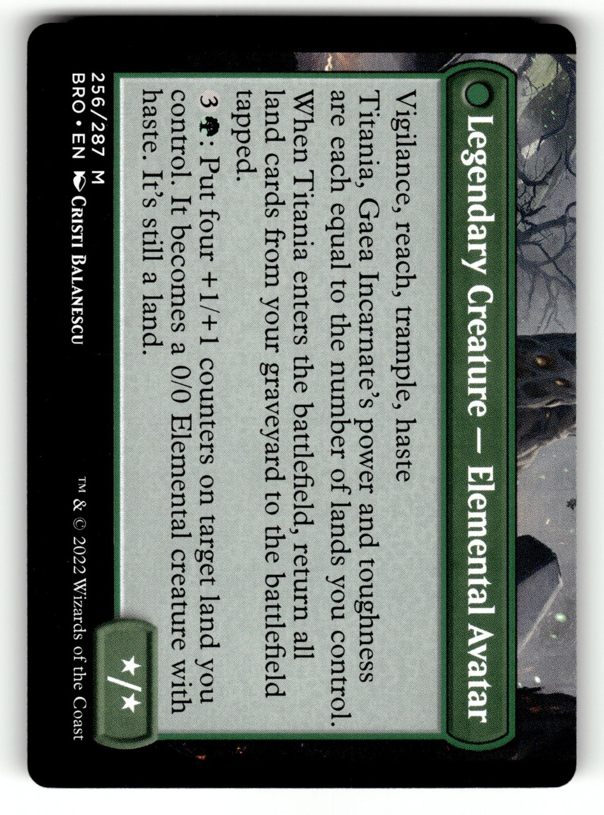 Argoth Sanctum of Nature – 256 BRO: The Brothers' War R NM (Back)