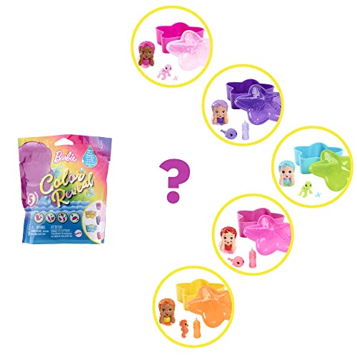 Barbie Toys Color Reveal Rainbow Mermaid Series Baby Doll Kids