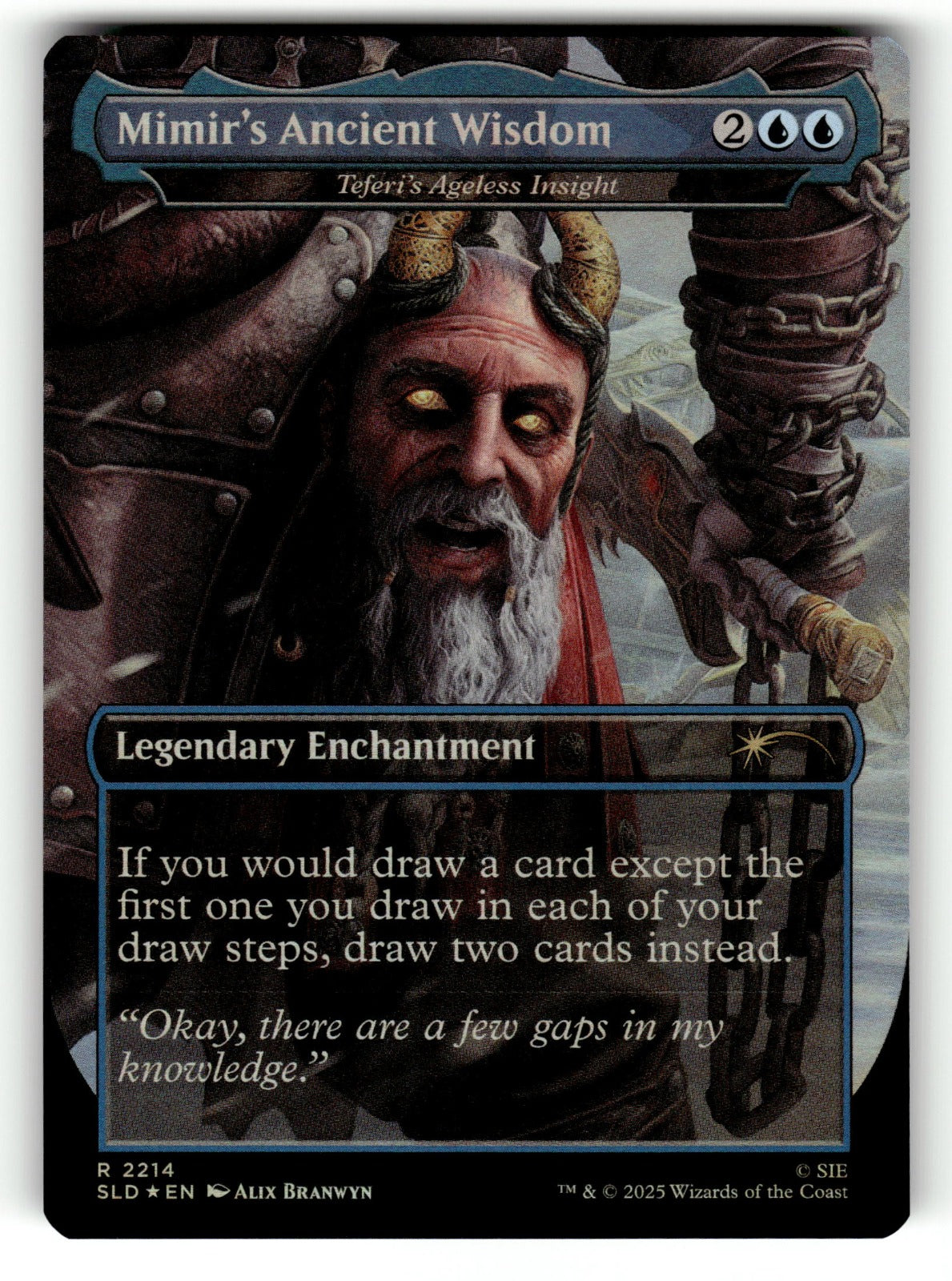 Mimir's Ancient Wisdom - Teferi's Ageless Insight β 2214 SLD: Secret Lair Drop Series R Foil NM (Back)