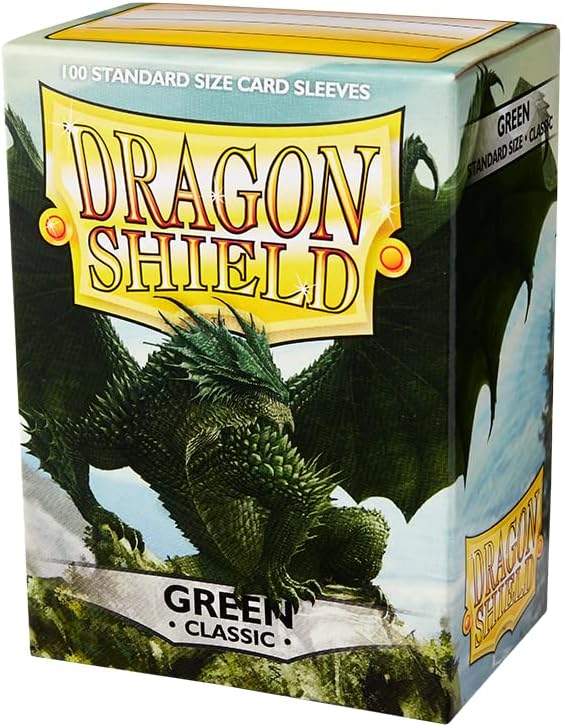 Dragon Shield | Standard Size Card Classic Sleeves | 100 CT - Smooth & Tough Premium TCG Sleeves - Compatible with Pokemon, Flesh & Blood, One Piece & Magic the Gathering | Green