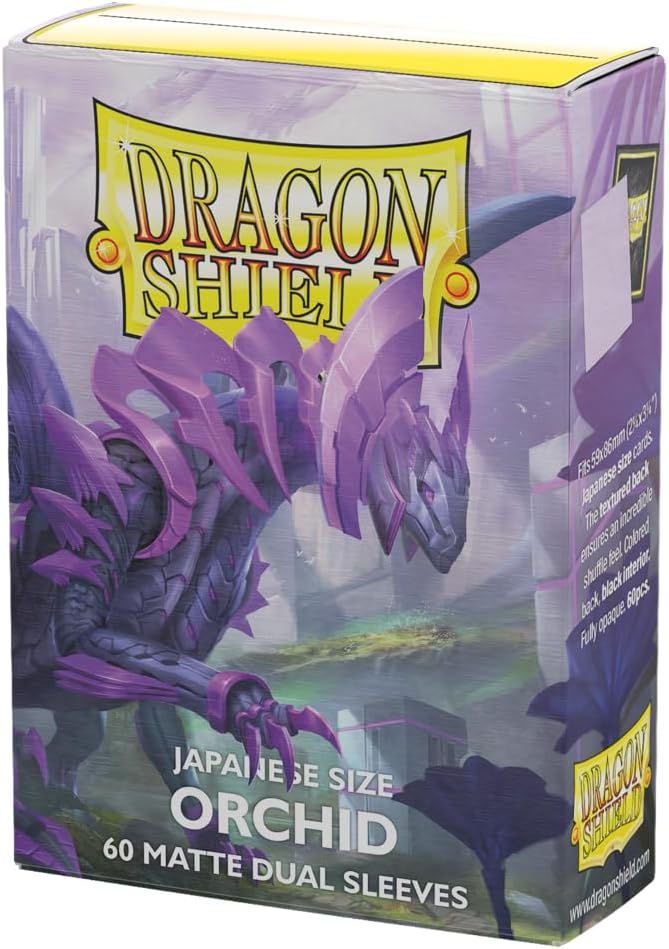 Dragon Shield - Matte Dual - Japanese Size Card Sleeves | 60 CT - Smooth & Tough Premium TCG Sleeves - Compatible with Yu-Gi-Oh, Naruto, Cardfight & Vanguard | Orchid
