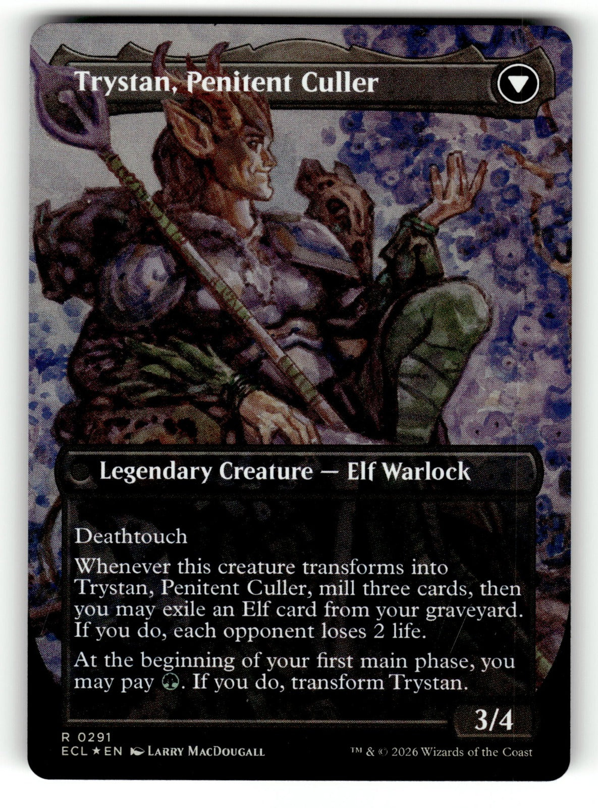 Trystan, Callous Cultivator (Borderless) β 291 ECL: Lorwyn Eclipsed R Foil NM (Back)