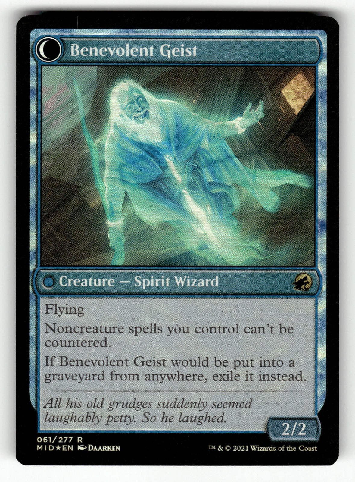 Malevolent Hermit β 61 MID: Innistrad: Midnight Hunt R FoilNM (Back)