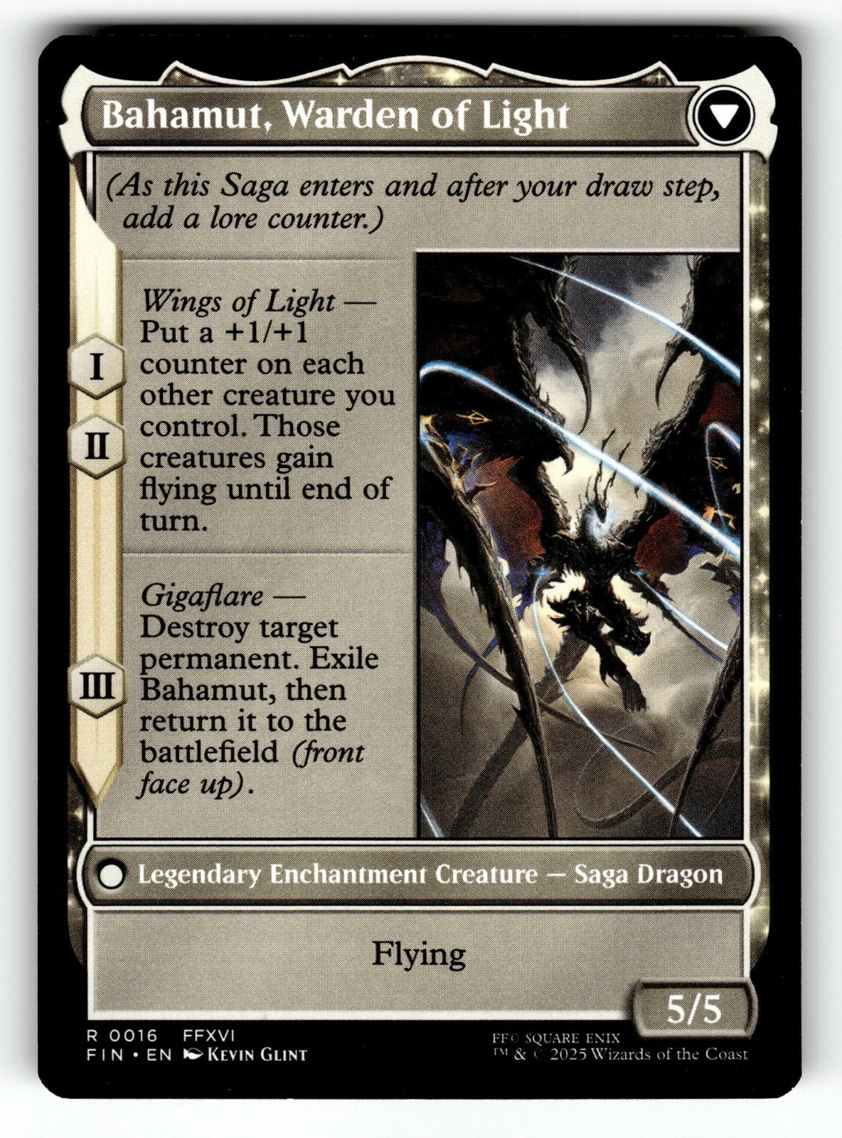 Dion, Bahamut's Dominant – 16 FIN: FINAL FANTASY R NM (Back)