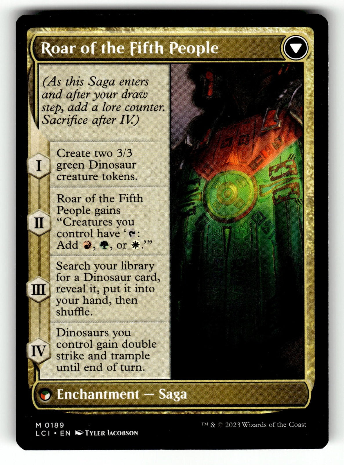Huatli, Poet of Unity β 189 LCI: The Lost Caverns of Ixalan M LP (Back)