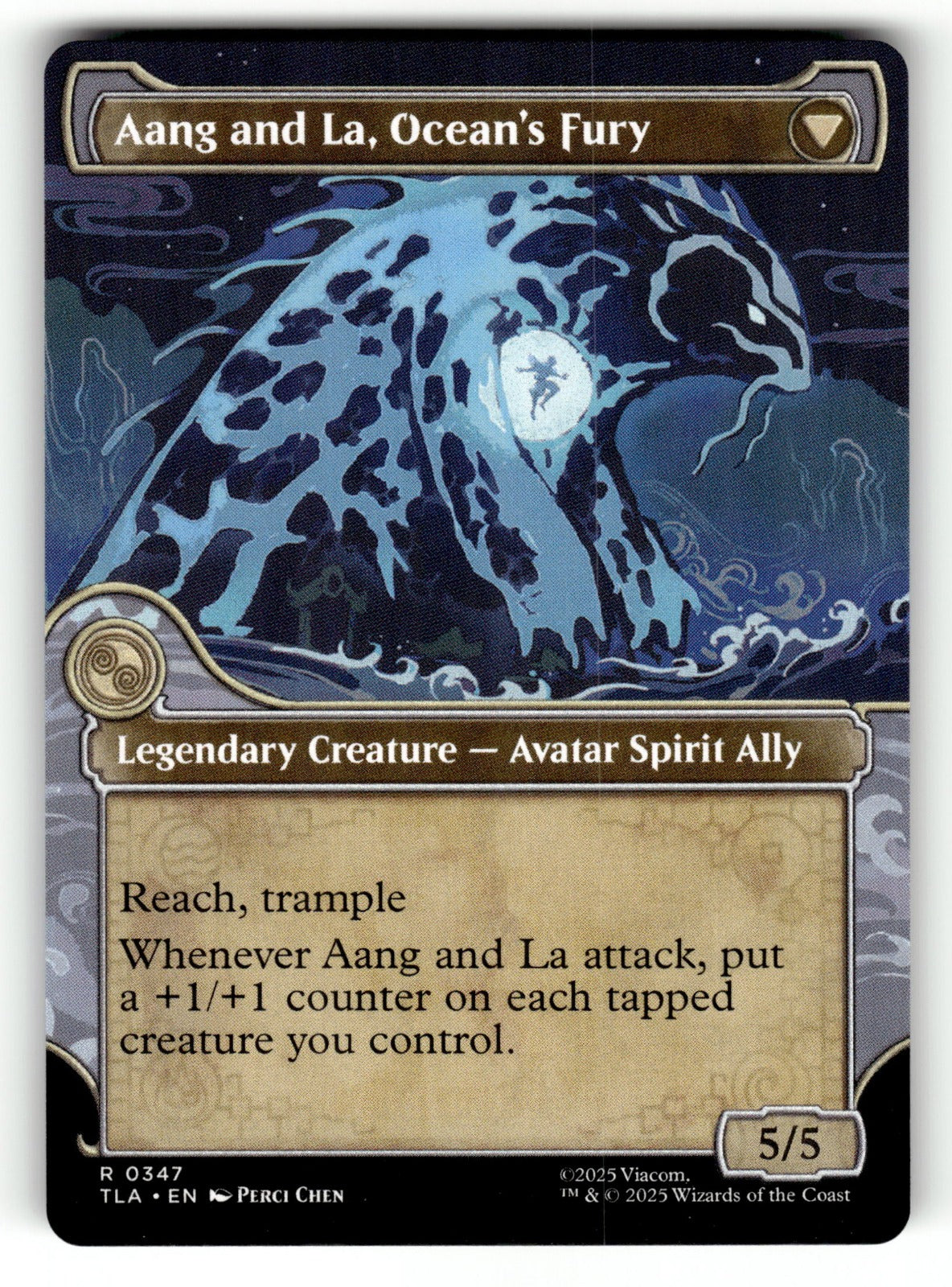 Aang, Swift Savior (Showcase) β 347 TLA: Avatar: The Last Airbender R NM (Back)