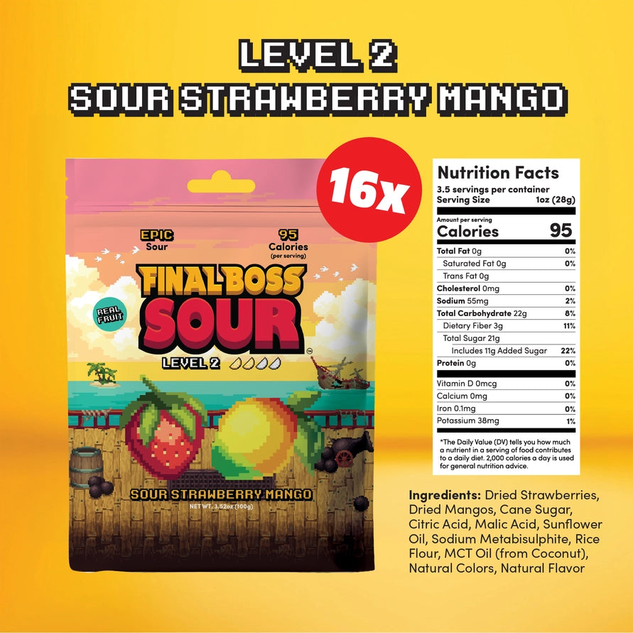 Final Boss Sour - Strawberry Mango - Level 2