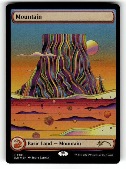 Mountain (Rainbow Foil) – 1481 SLD: Secret Lair Drop Series R Foil NM