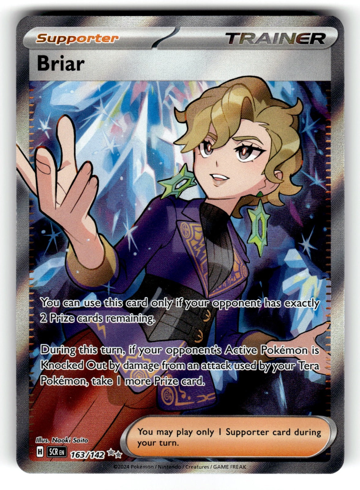 Briar – 163/142 SCR: SV07: Stellar Crown Ultra Rare Holo NM