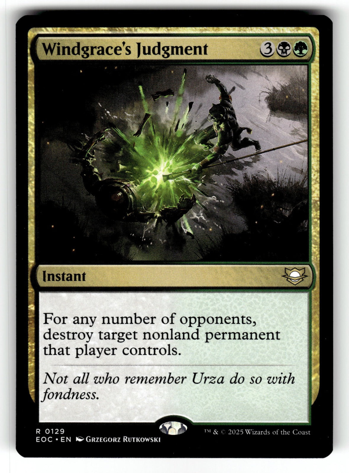 Windgrace's Judgment – 129 EOC: Commander: Edge of Eternities R NM