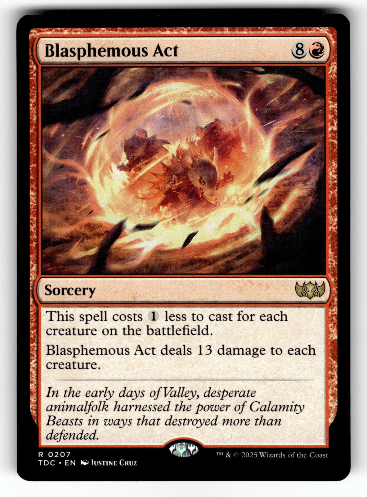 Blasphemous Act – 207 TDC: Commander: Tarkir: Dragonstorm R NM