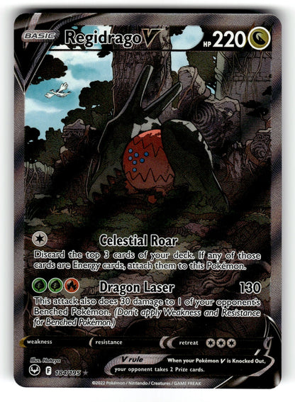 Regidrago V (Alternate Full Art) – 184/195 SWSH12: SWSH12: Silver Tempest Ultra Rare Holo NM
