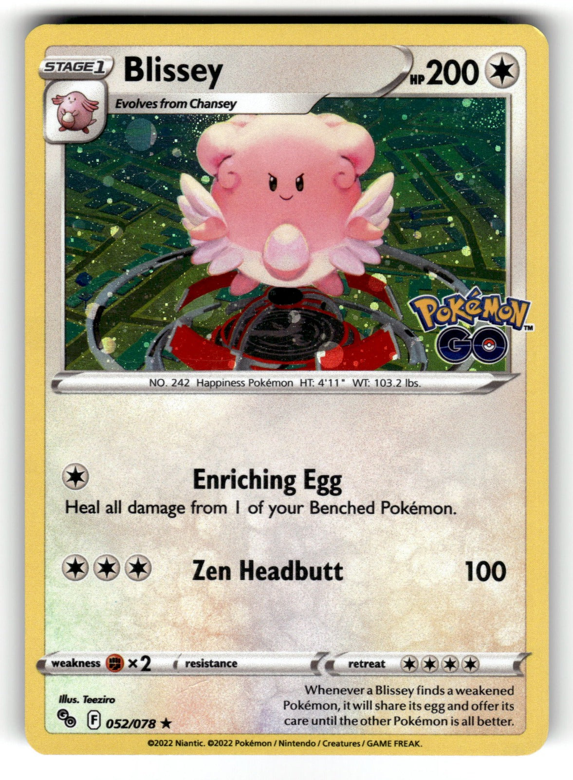 Blissey (Cosmos Holo) – 052/078 MCAP: Miscellaneous Cards & Products Promo Holo NM
