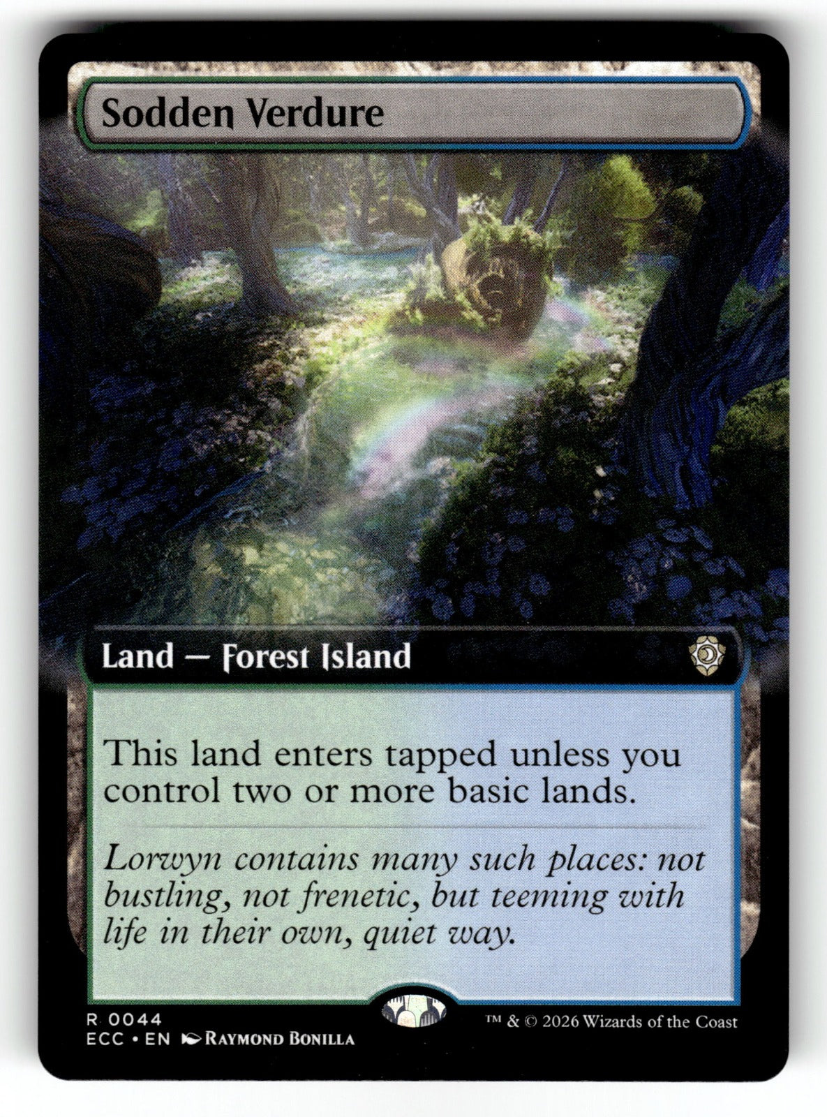 Sodden Verdure Extended Art – 44 ECC: Commander: Lorwyn Eclipsed R NM