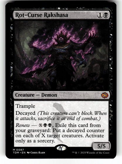 Rot-Curse Rakshasa – 87 TDM: Tarkir: Dragonstorm M NM