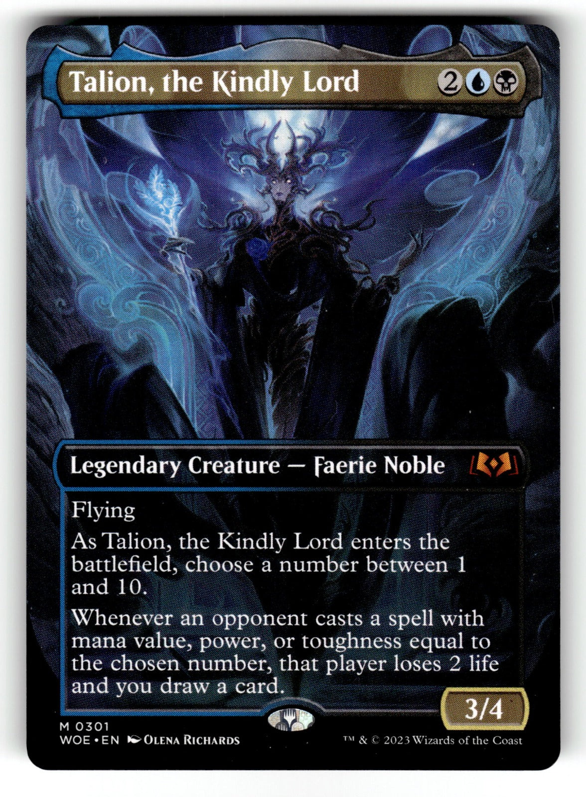Talion, the Kindly Lord (Borderless) – 301 WOE: Wilds of Eldraine M NM