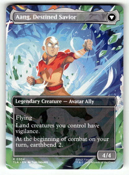 Aang, at the Crossroads (Borderless) – 304 TLA: Avatar: The Last Airbender R NM (Back)