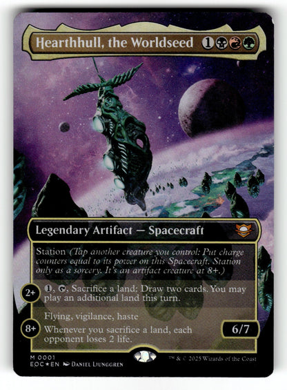 Hearthhull, the Worldseed (Borderless) – 1 EOC: Commander: Edge of Eternities M Foil LP