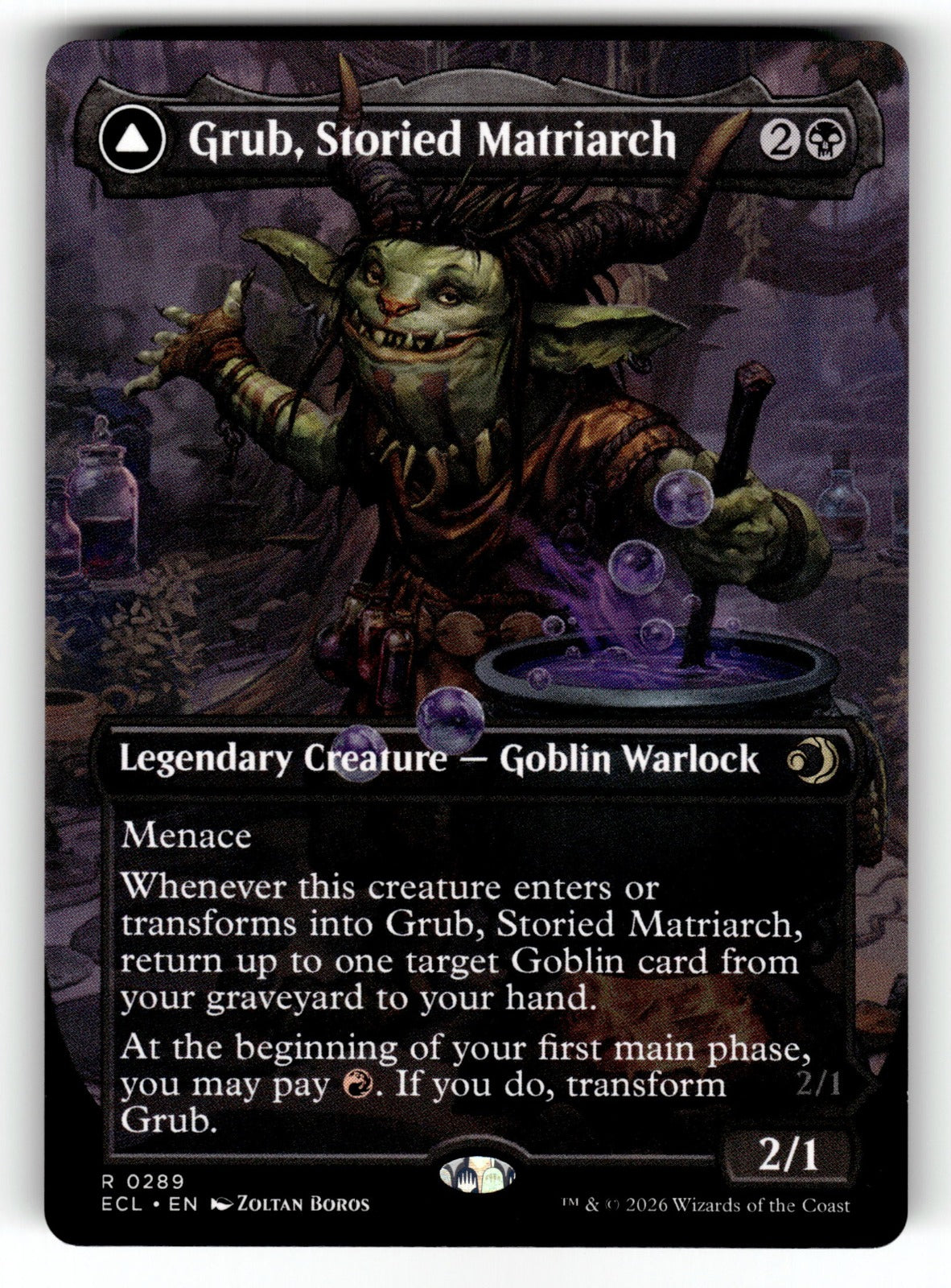 Grub, Storied Matriarch (Borderless) – 289 ECL: Lorwyn Eclipsed R NM