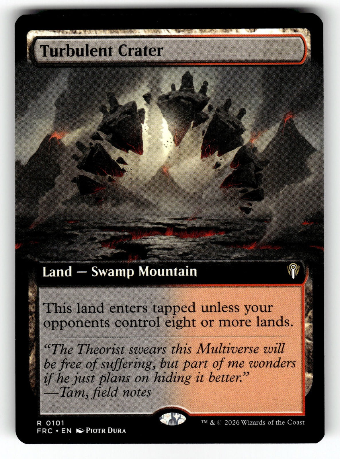 Turbulent Crater (Extended Art) – 101 FRC: Commander: Reality Fracture R NM
