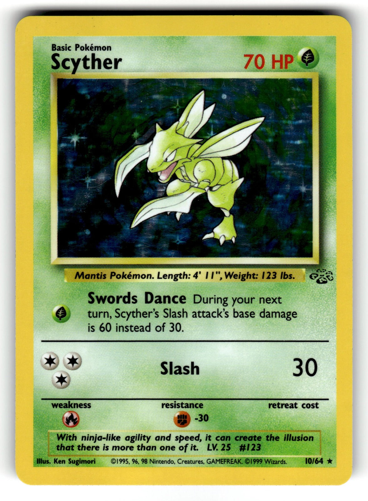 Scyther (10) – 10/64 JU: Jungle Holo Rare Unlimited HoloLP