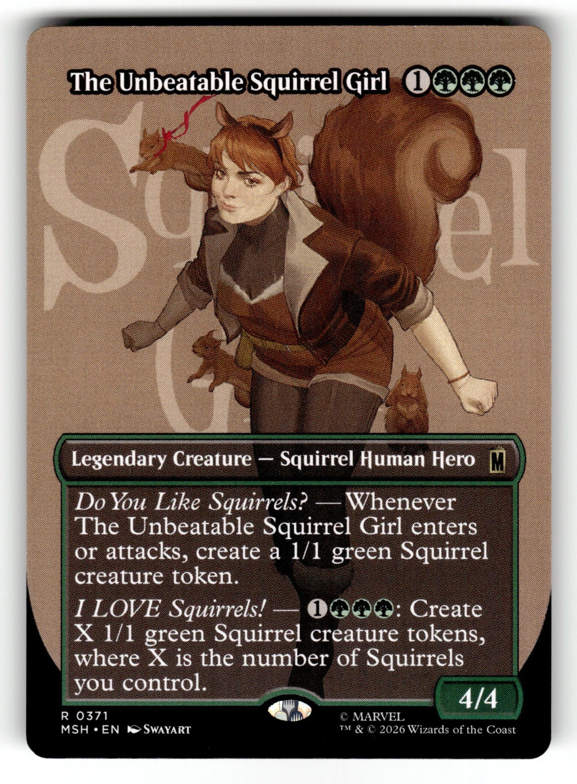 The Unbeatable Squirrel Girl (Borderless) – 371 MSH: Marvel Super Heroes R LP