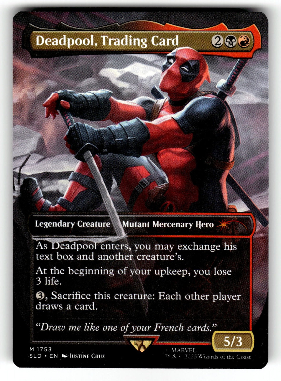 Deadpool, Trading Card – 1753 SLD: Secret Lair Drop Series M NM