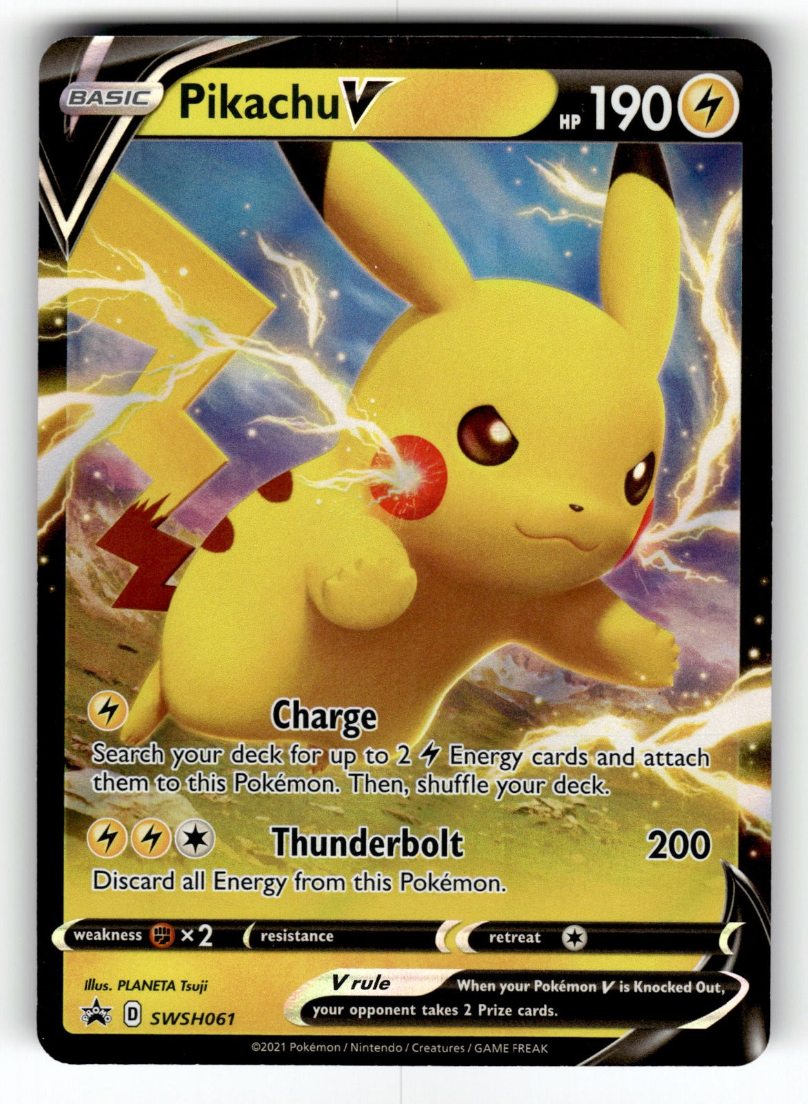 Pikachu V - – SWSH061 SWSD: SWSH: Sword & Shield Promo Cards Promo Holo NM