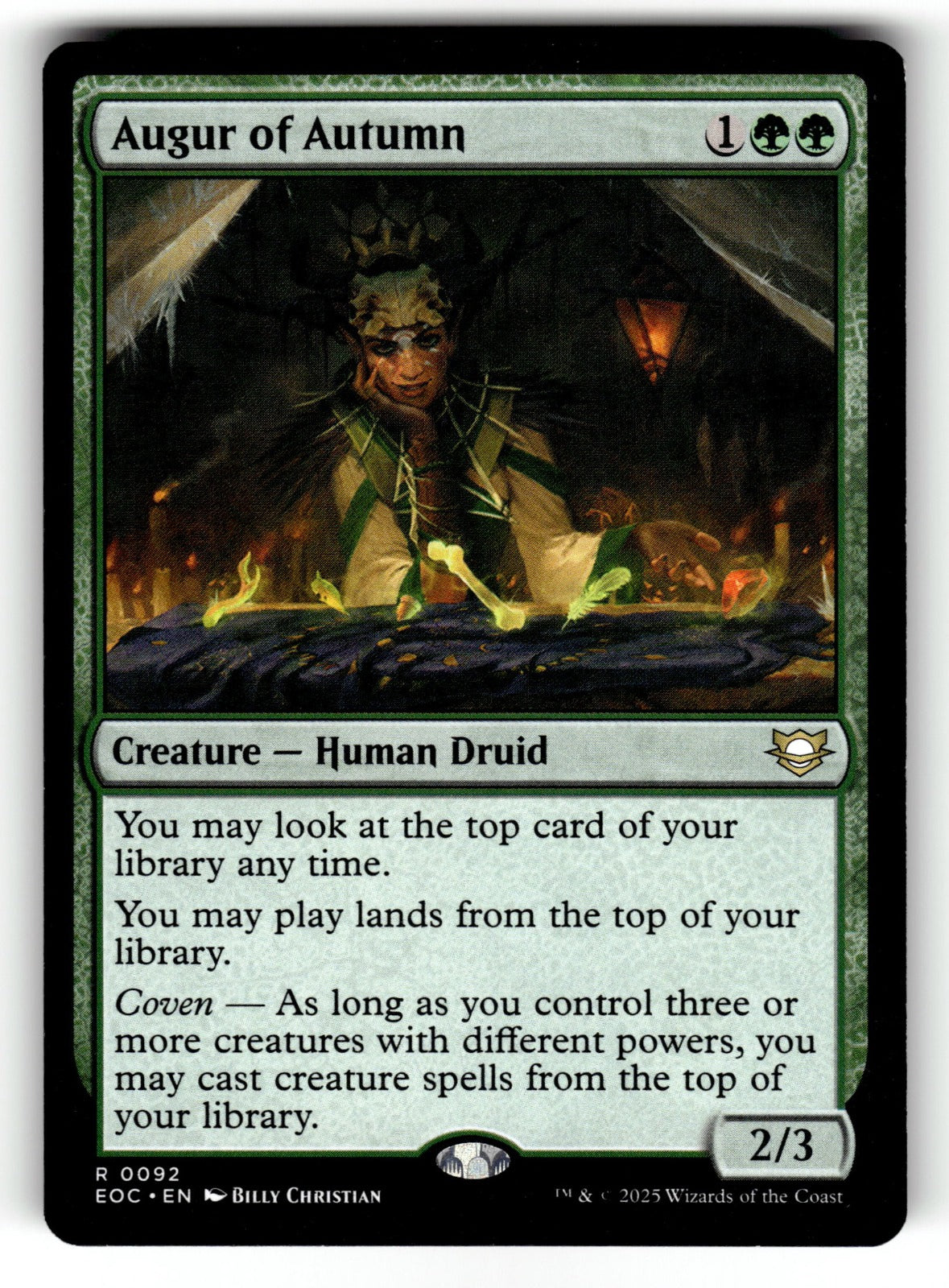 Augur of Autumn – 92 EOC: Commander: Edge of Eternities R NM