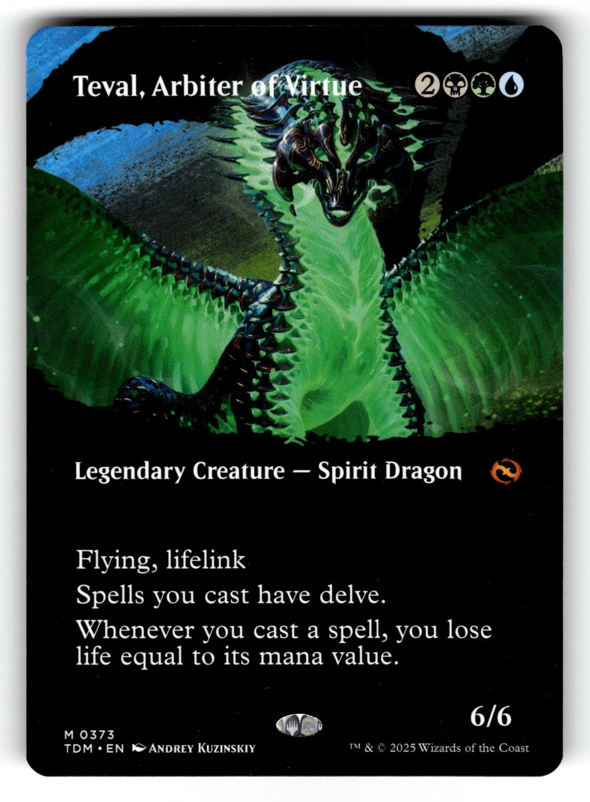 Teval, Arbiter of Virtue (Borderless) – 373 TDM: Tarkir: Dragonstorm M NM