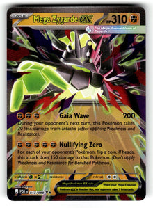 Mega Zygarde ex – 047/088 POR: ME03: Perfect Order Double Rare Holo NM