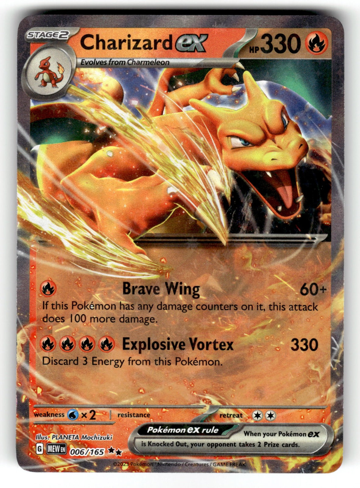 Charizard ex – 006/165 MEW: SV: Scarlet & Violet 151 Double Rare HoloNM