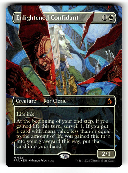 Enlightened Confidant (Borderless) – 321 FRA: Reality Fracture M NM