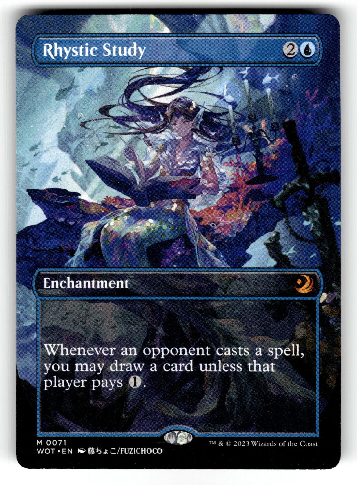 Rhystic Study (Anime Borderless) – 71 WOT: Wilds of Eldraine: Enchanting Tales M LP