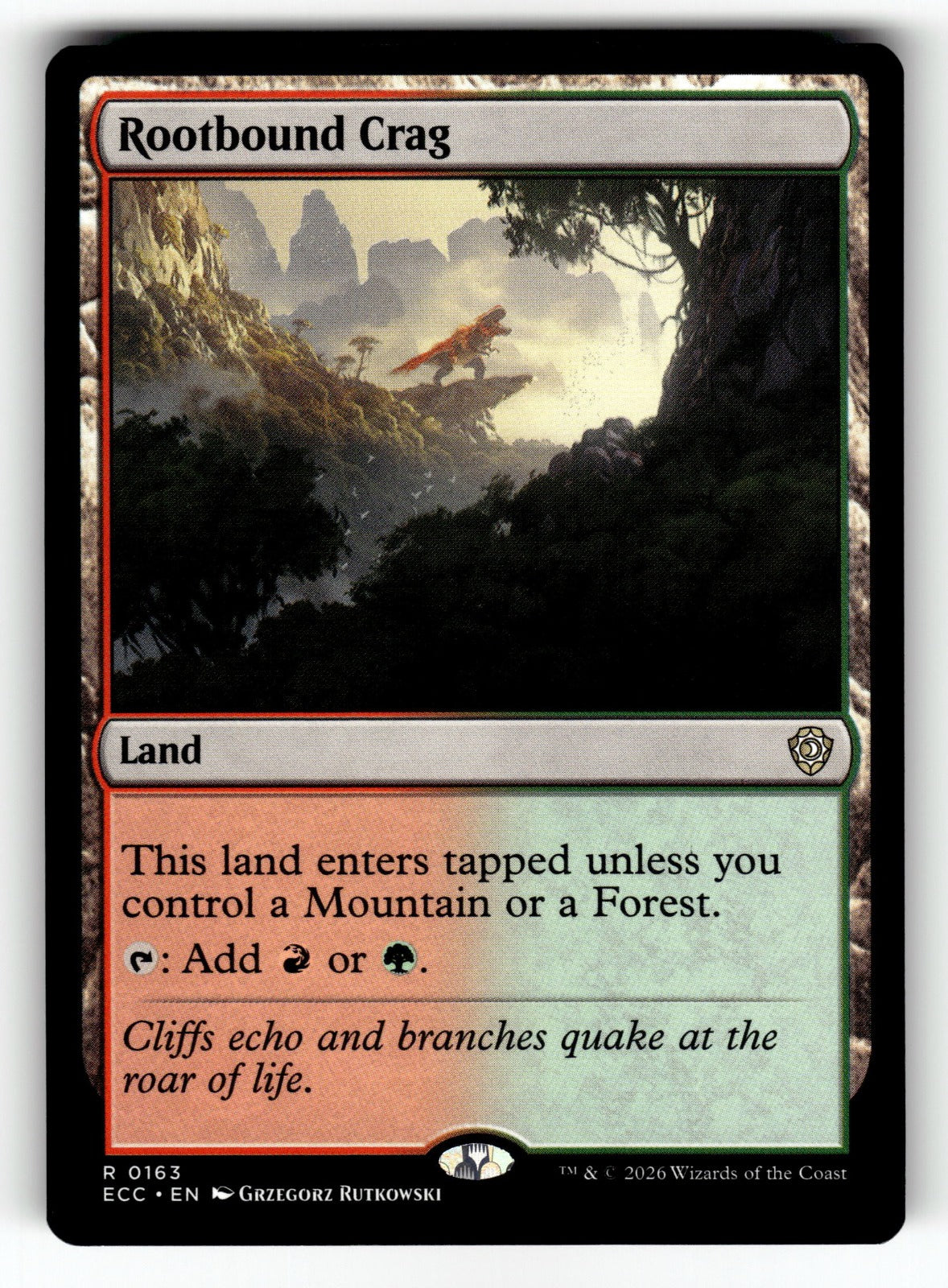 Rootbound Crag – 163 ECC: Commander: Lorwyn Eclipsed R NM