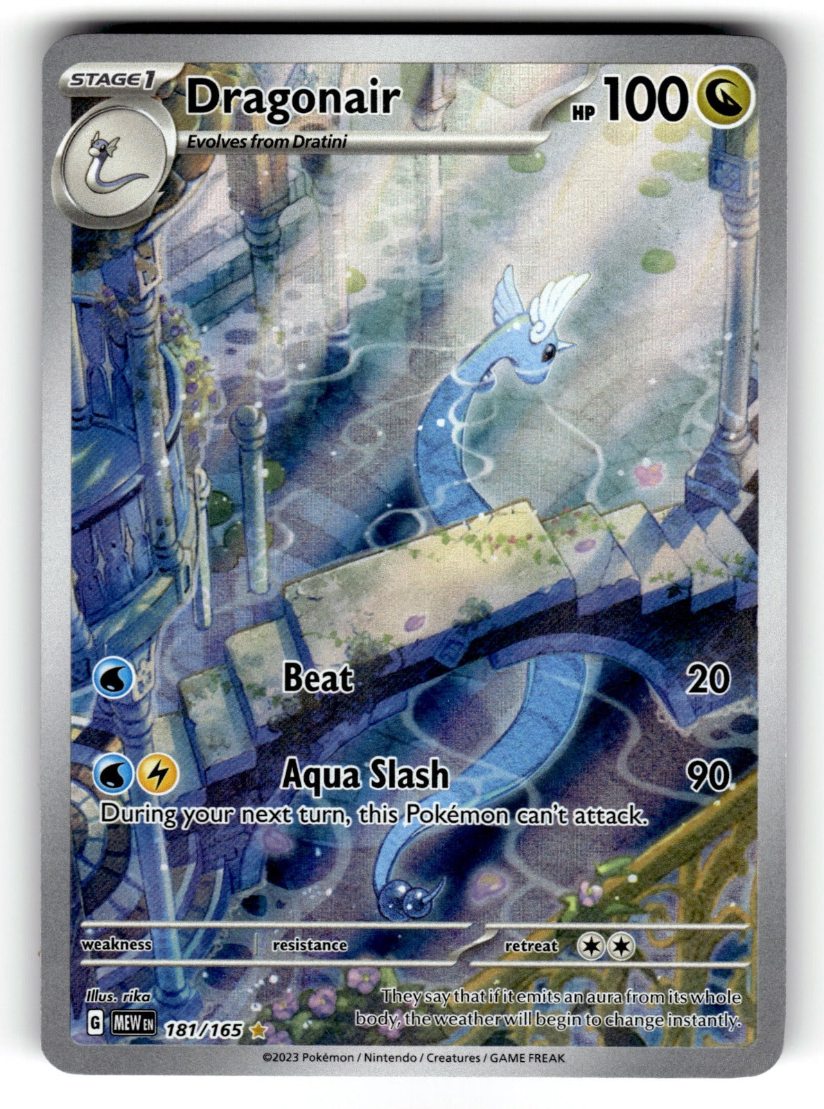 Dragonair – 181/165 MEW: SV: Scarlet & Violet 151 Illustration Rare Holo NM
