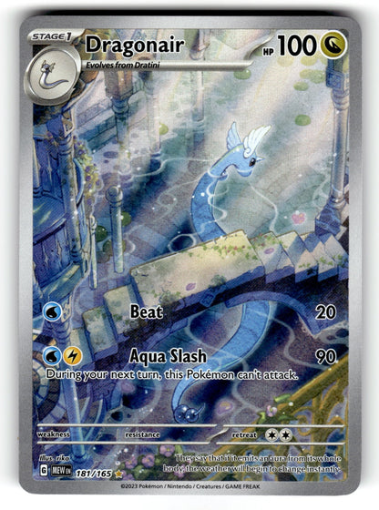 Dragonair – 181/165 MEW: SV: Scarlet & Violet 151 Illustration Rare Holo NM