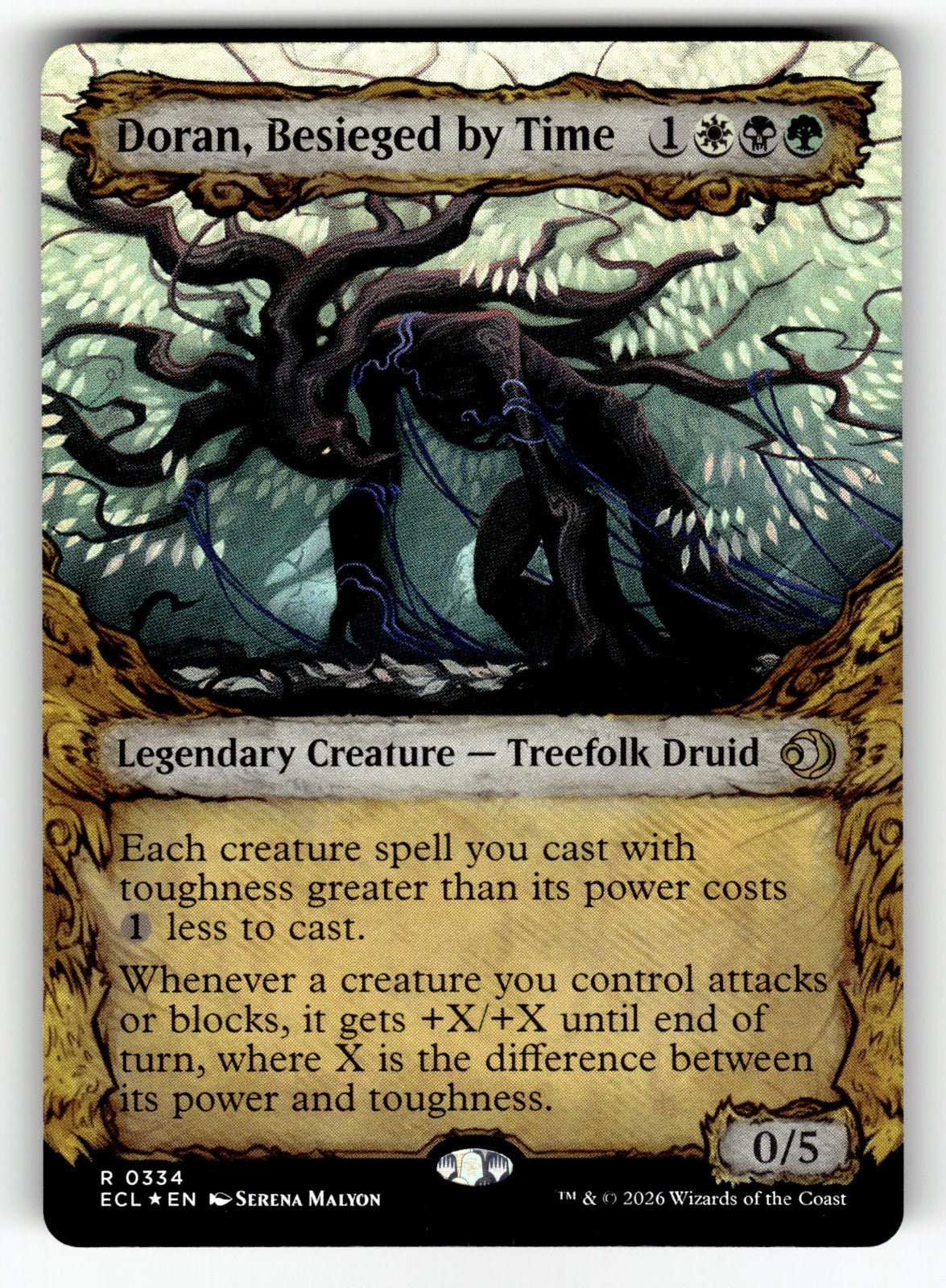 Doran, Besieged by Time (Showcase) – 334 ECL: Lorwyn Eclipsed R Foil NM