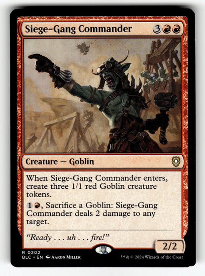 Siege-Gang Commander – 202 BLC: Commander: Bloomburrow R NM