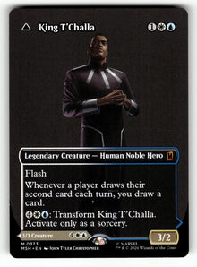 King T'Challa (Borderless) – 373 MSH: Marvel Super Heroes M NM (Back)