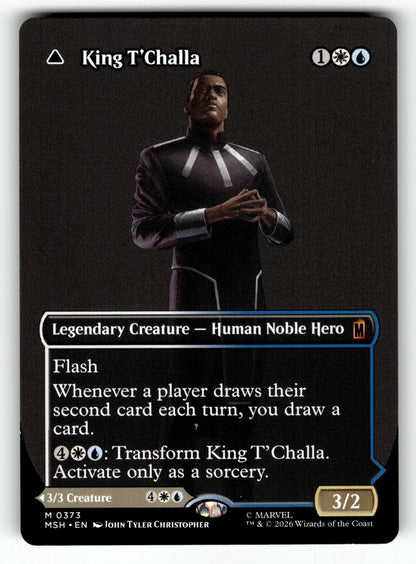 King T'Challa (Borderless) – 373 MSH: Marvel Super Heroes M NM (Back)