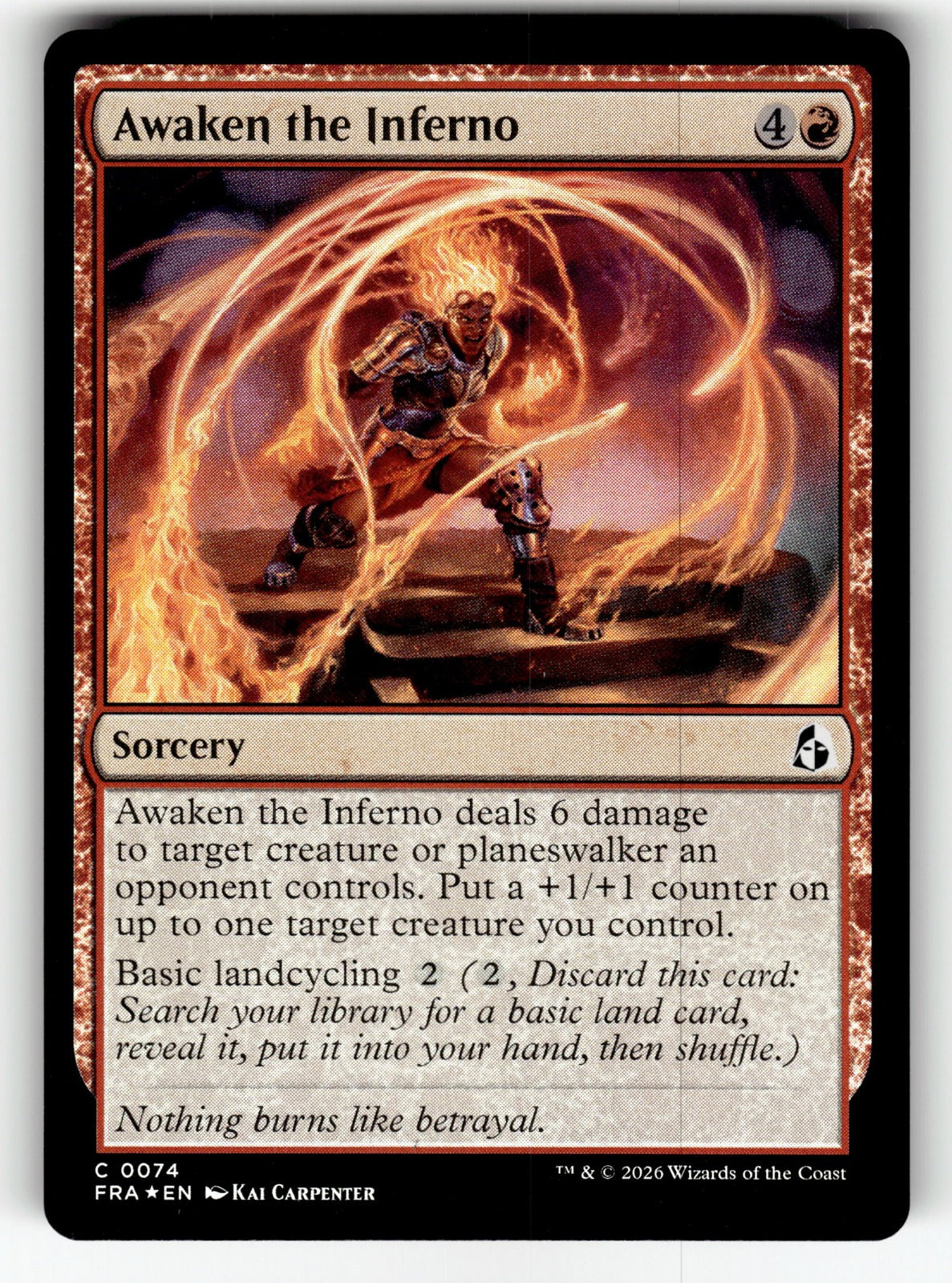 Awaken the Inferno – 74 FRA: Reality Fracture C Foil NM