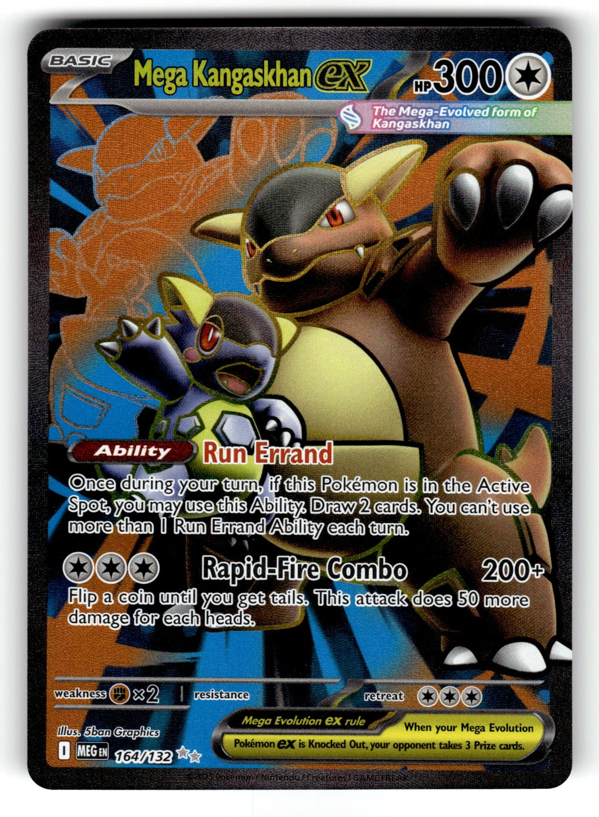 Mega Kangaskhan ex – 164/132 MEG: ME01: Mega Evolution Ultra Rare HoloNM