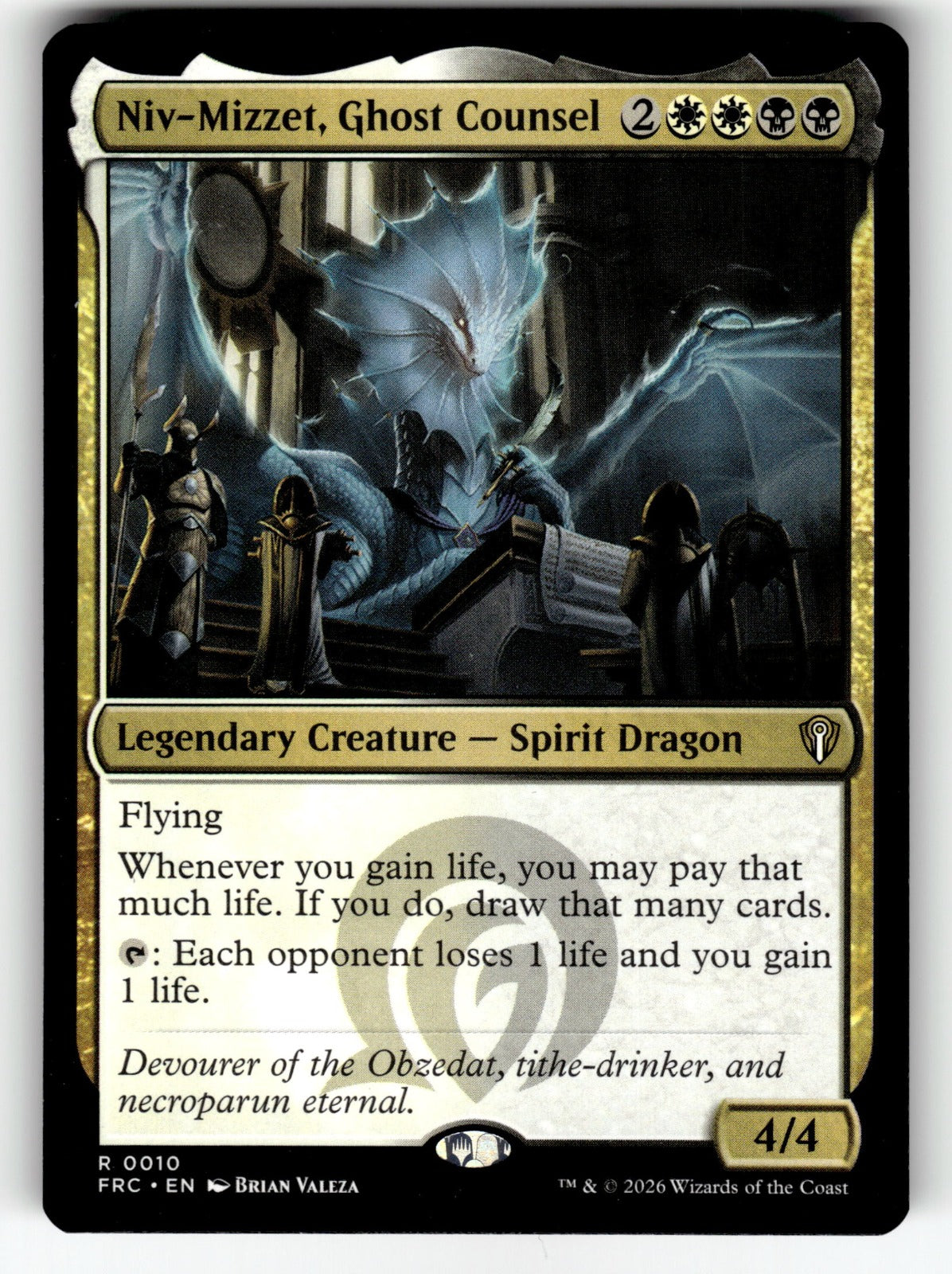 Niv-Mizzet, Ghost Counsel – 10 FRC: Commander: Reality Fracture R NM