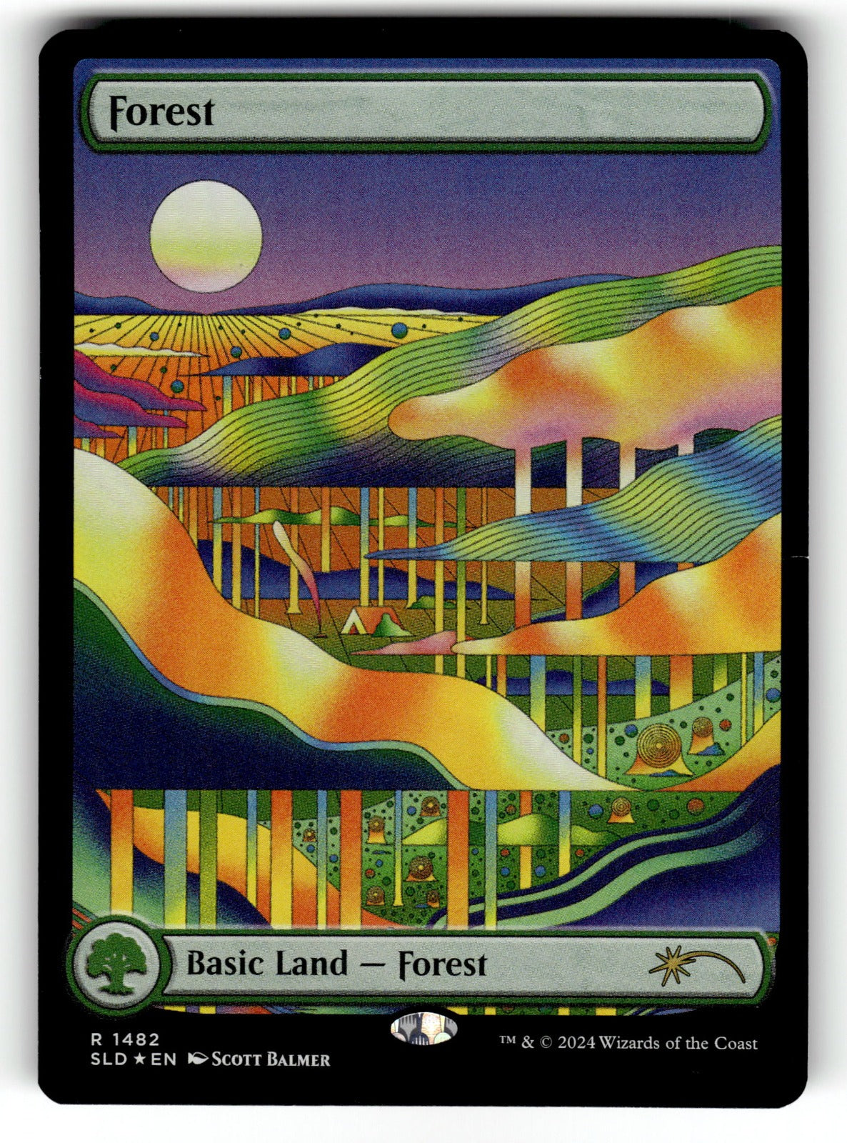 Forest (Rainbow Foil) – 1482 SLD: Secret Lair Drop Series R Foil NM