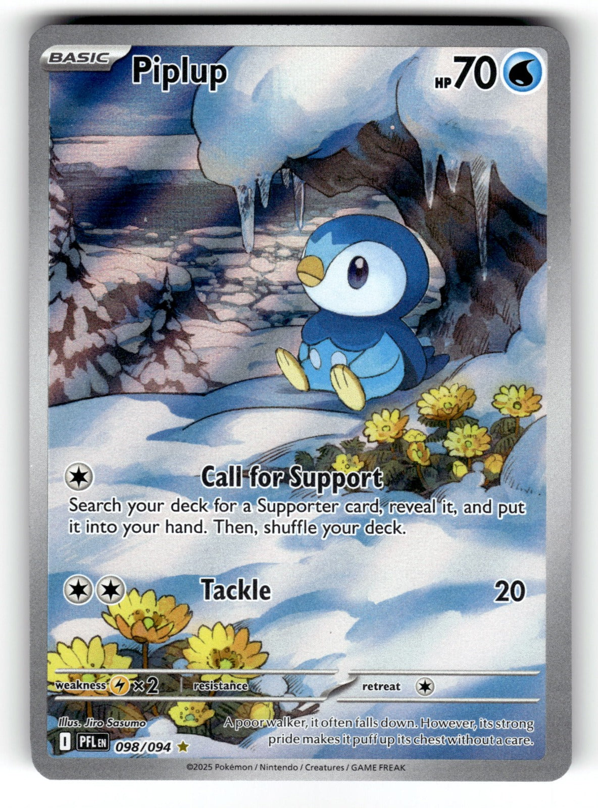 Piplup – 098/094 PFL: ME02: Phantasmal Flames Illustration Rare HoloNM